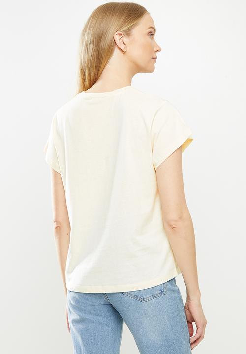 MANGO - T-shirt logohom-h - off white
