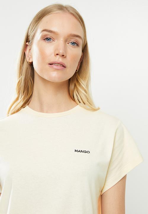 MANGO - T-shirt logohom-h - off white