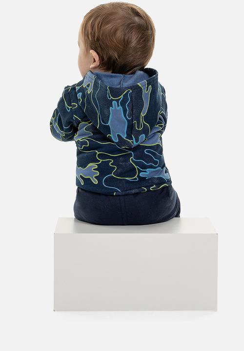 Quimby - Baby boys sweatpants & hoodie set - dark blue