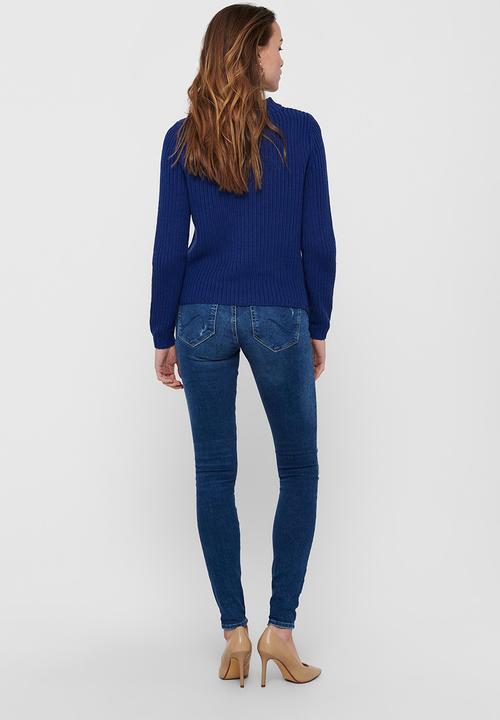 ONLY - Leela life  long sleeve pullover knit - cobalt