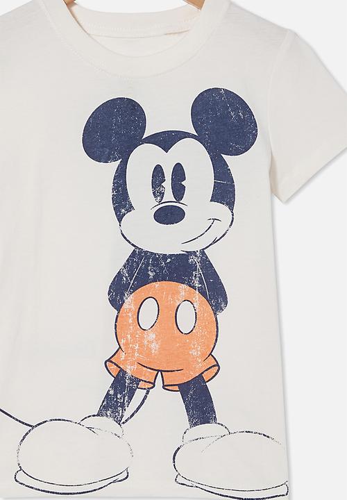 Cotton On - Co-lab short sleeve tee - lcn dis retro white / vintage mickey