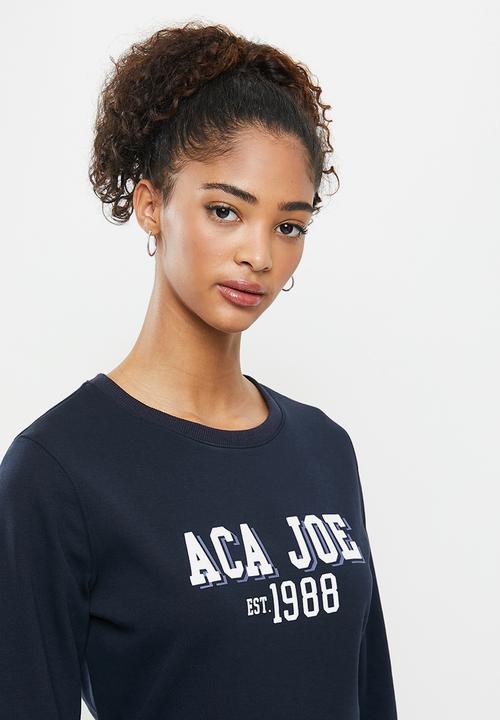 Aca Joe - Basic crew terry dress - navy