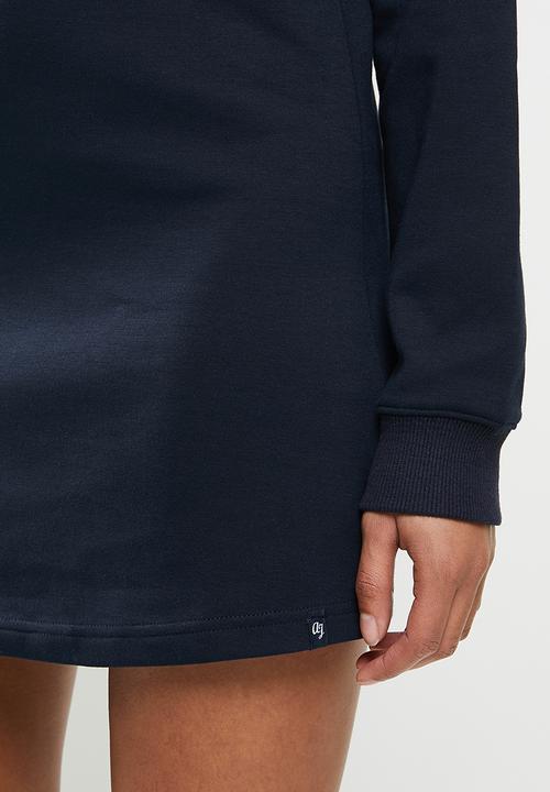 Aca Joe - Basic crew terry dress - navy