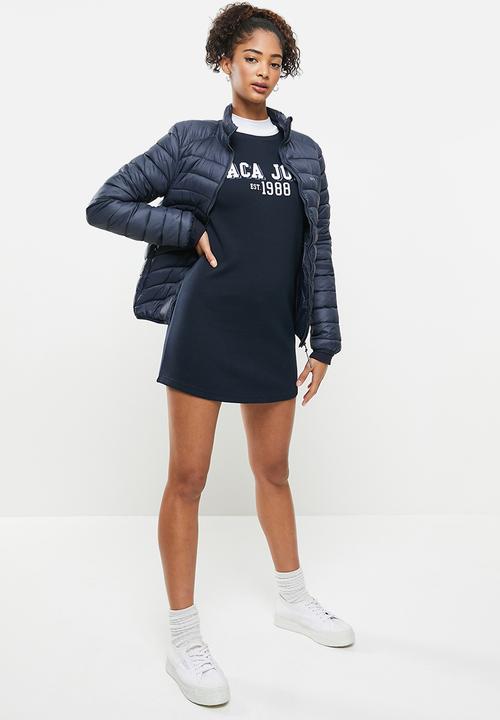 Aca Joe - Basic crew terry dress - navy