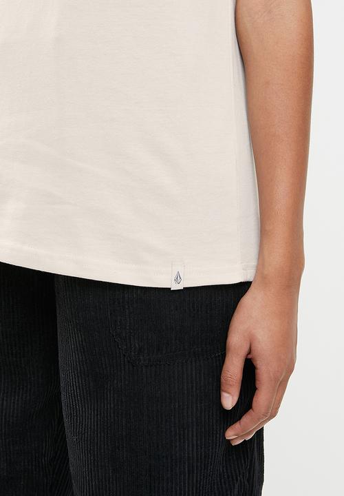 Volcom - Truly ringer tee - cream & black 