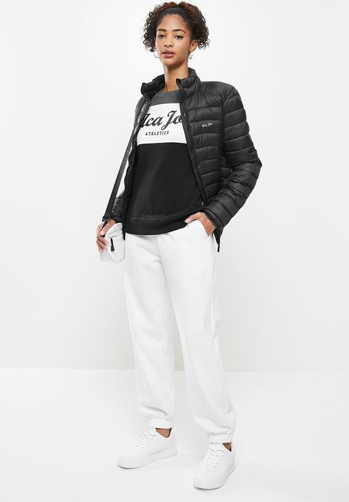 Aca Joe - Fleece pullover crew - grey & black