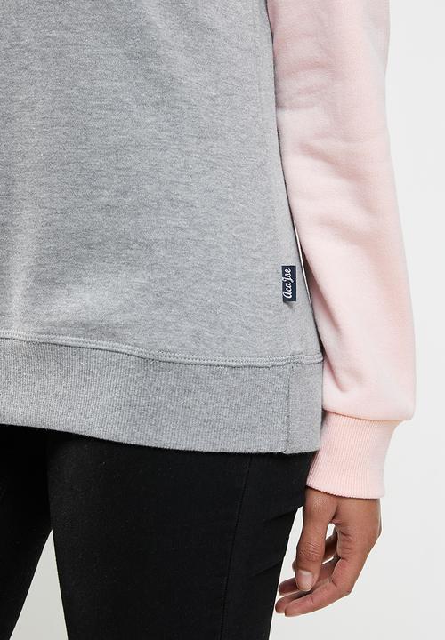 Aca Joe - Fleece pullover crew - pink & grey