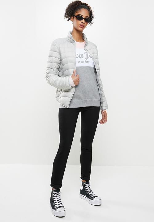 Aca Joe - Fleece pullover crew - pink & grey