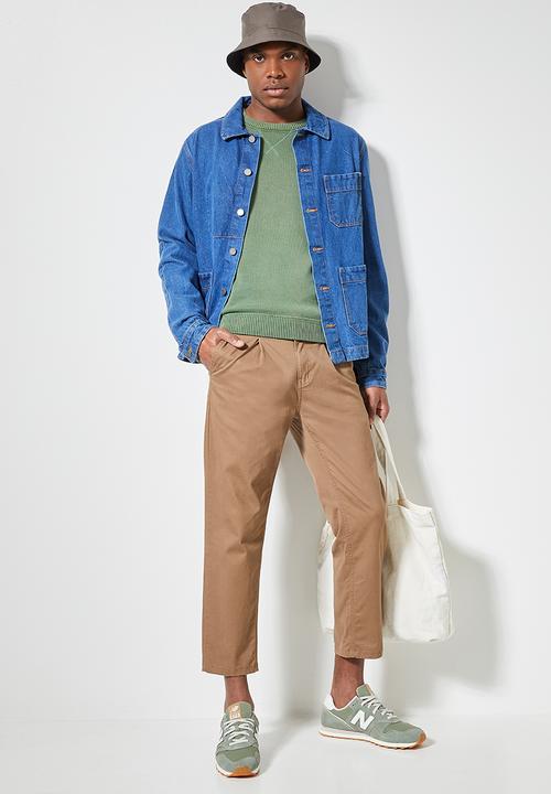 Superbalist - Enzyme wash crew neck - sage