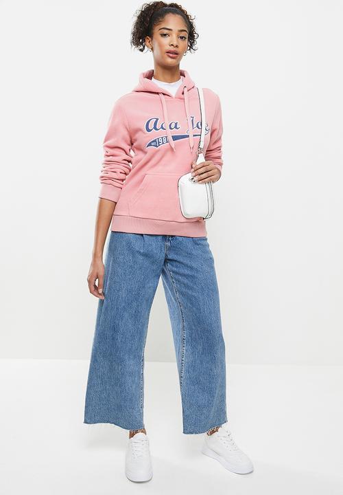 Aca Joe - Polar fleece pullover hoodie - pink