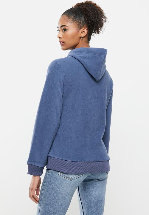Aca Joe - Polar fleece pullover hoodie - blue