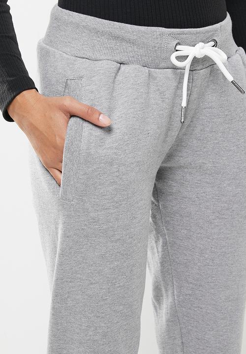Aca Joe - Logo joggers - grey melange