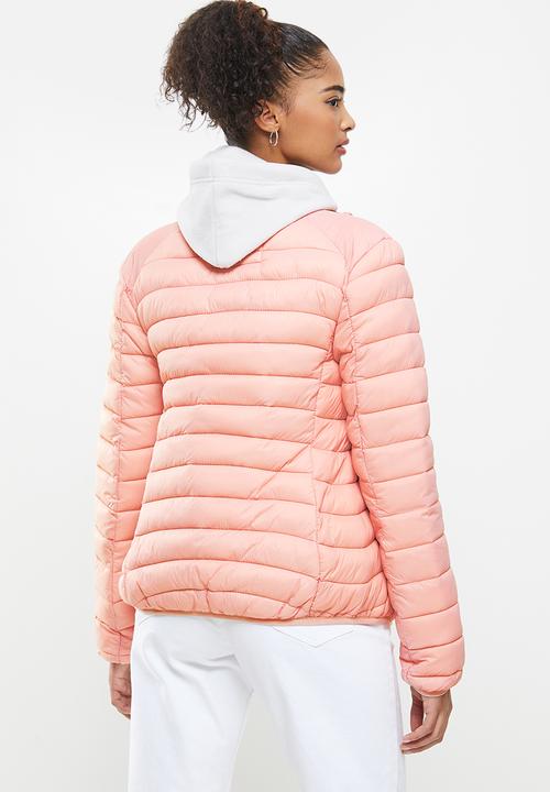 Aca Joe - Zip thru puffer jacket - pink