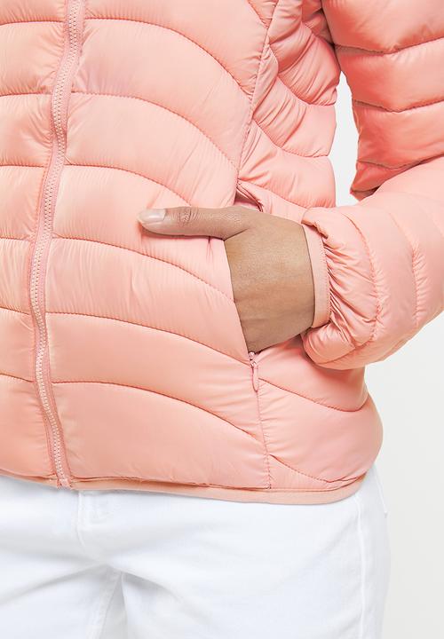 Aca Joe - Zip thru puffer jacket - pink