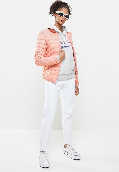 Aca Joe - Zip thru puffer jacket - pink