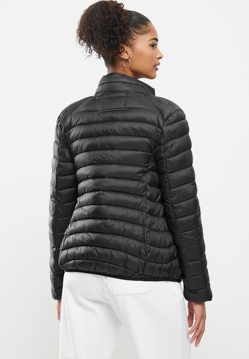 Aca Joe - Zip thru puffer jacket - black