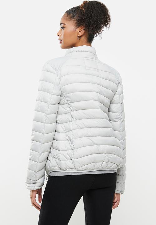 Aca Joe - Zip thru puffer jacket - light grey