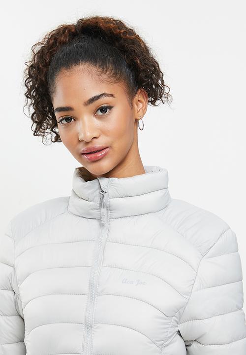 Aca Joe - Zip thru puffer jacket - light grey