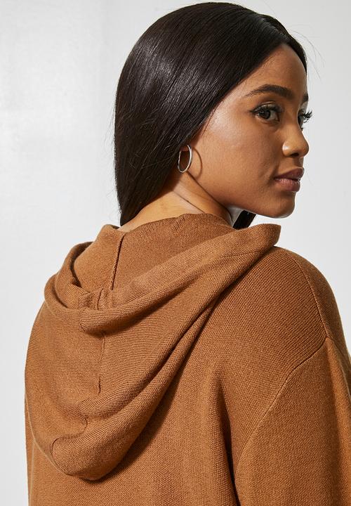 Superbalist - Knitwear hoodie - tobacco