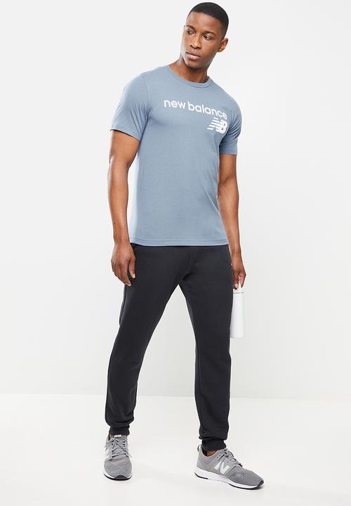 New Balance  - New Balance classics core logo tee - blue