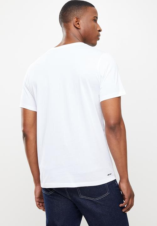 New Balance  - Tenacity heather tech short sleeve print - white 