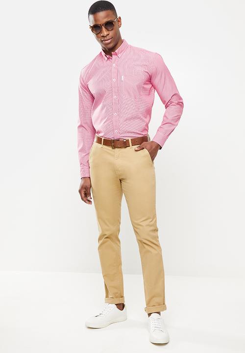 Ben Sherman - Small ging shirt - red