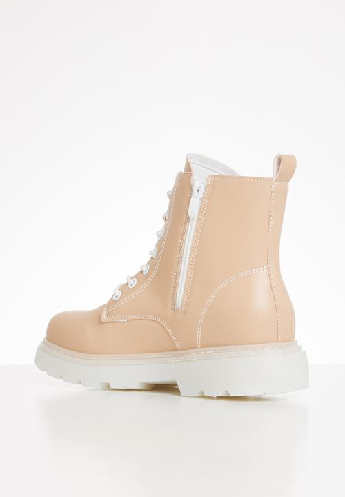 Plum - Dynasty combat boot - pink