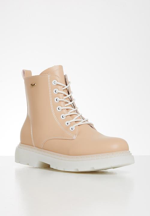 Plum - Dynasty combat boot - pink