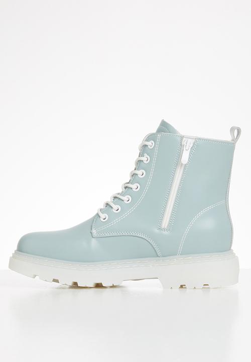 Plum - Dynasty combat boot - blue