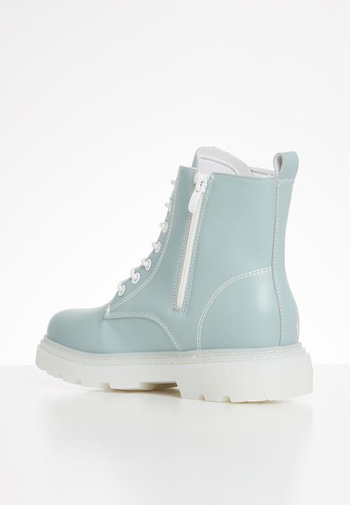 Plum - Dynasty combat boot - blue