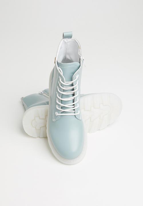Plum - Dynasty combat boot - blue