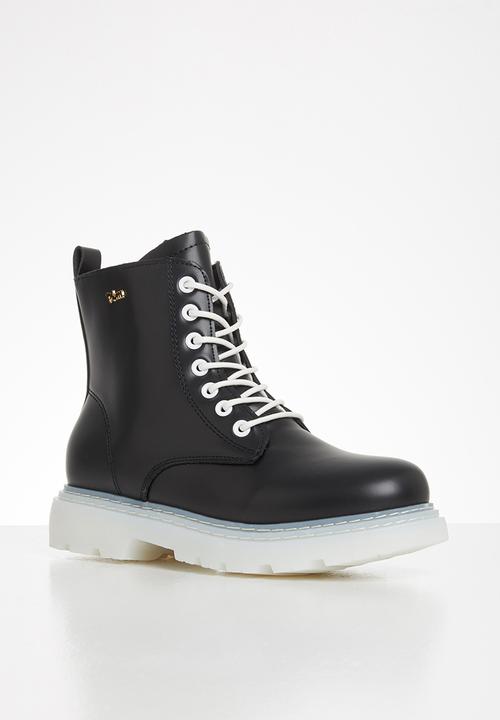 Plum - Dynasty combat boot - black