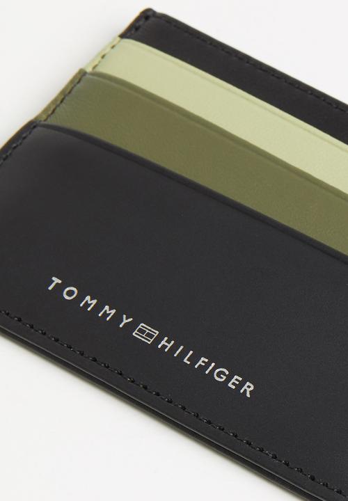 Tommy Hilfiger - Seasonal credit card holder leather - black