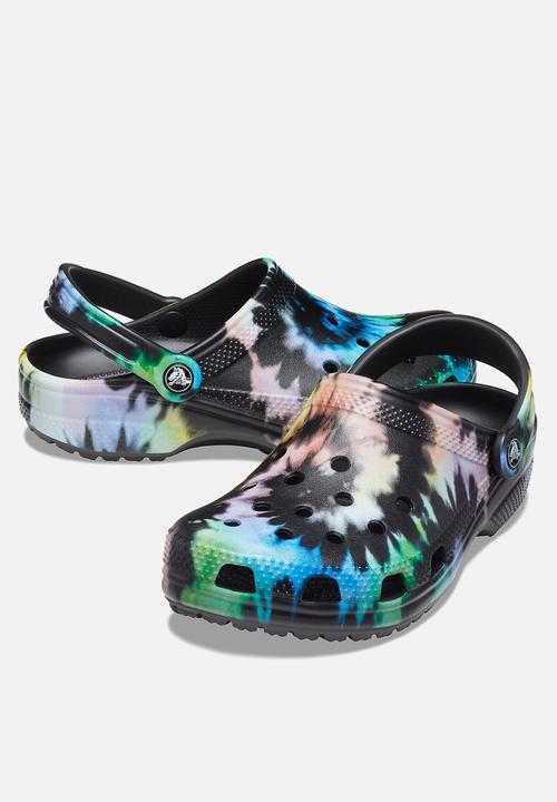 Crocs - Classic tie dye graphic clog - multi black / black