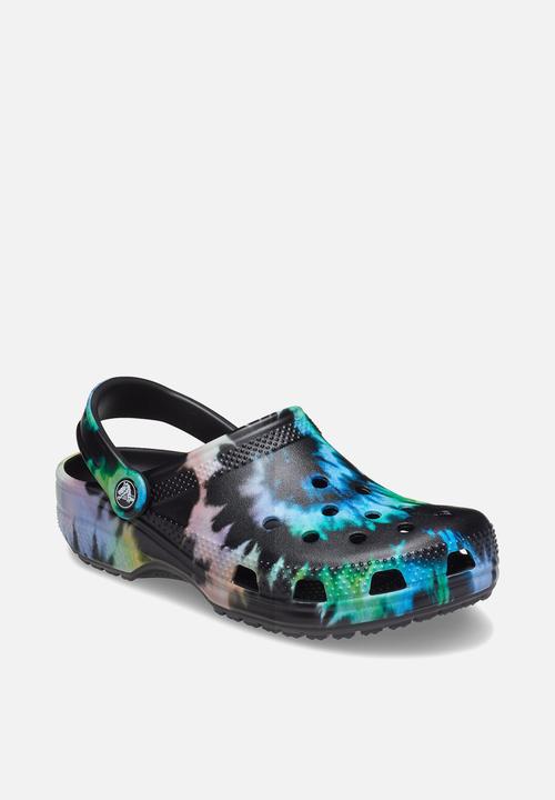 Crocs - Classic tie dye graphic clog - multi black / black