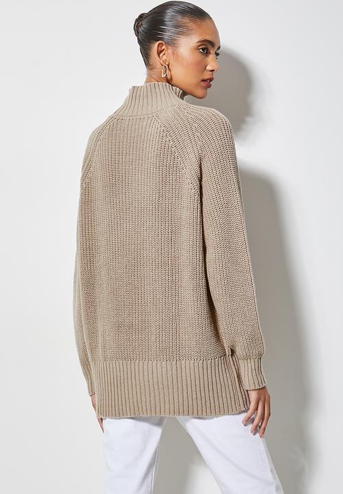 Superbalist - Cotton blend roll neck - taupe