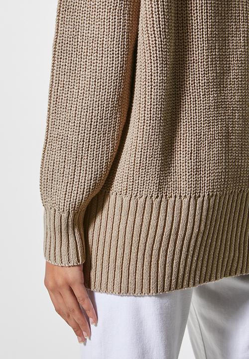 Superbalist - Cotton blend roll neck - taupe
