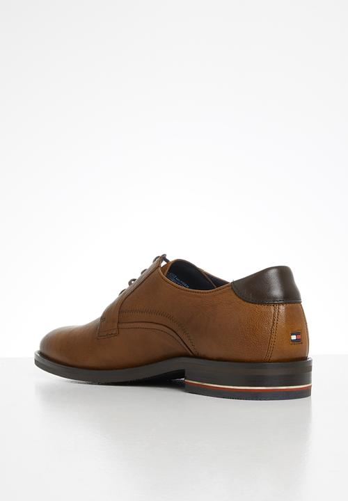 Tommy Hilfiger - Signature hilfiger leather shoe - brown