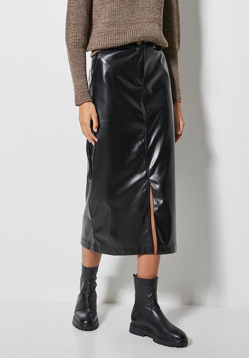 Superbalist - Pu pencil skirt - black