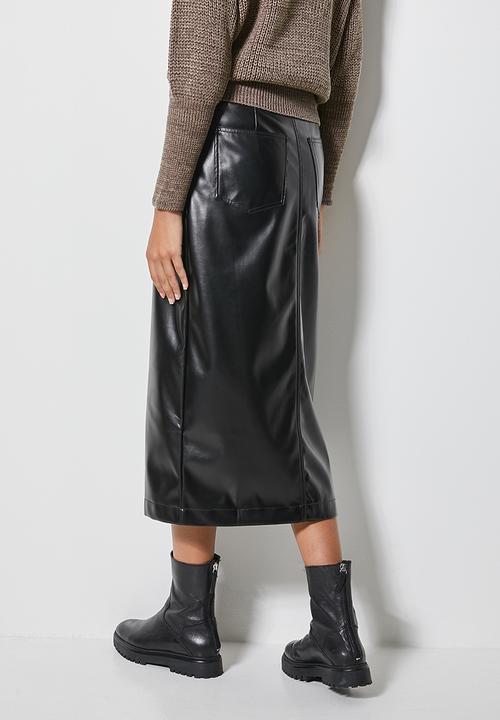 Superbalist - Pu pencil skirt - black