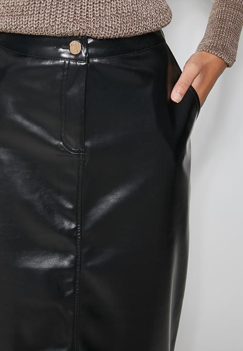 Superbalist - Pu pencil skirt - black