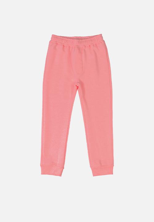 UP Baby - Girls polka dot sweat top & sweatpants set - pink