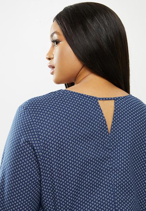 AMANDA LAIRD CHERRY - Plus klip dress - navy & white