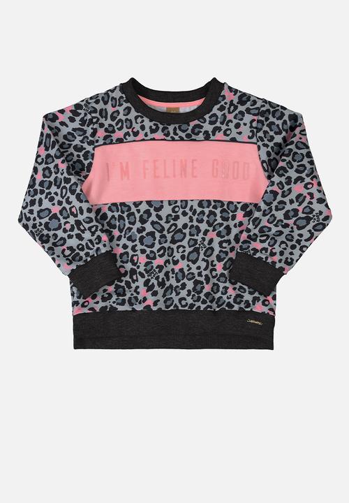 UP Baby - Girls animal print sweatshirt & legging set - blue