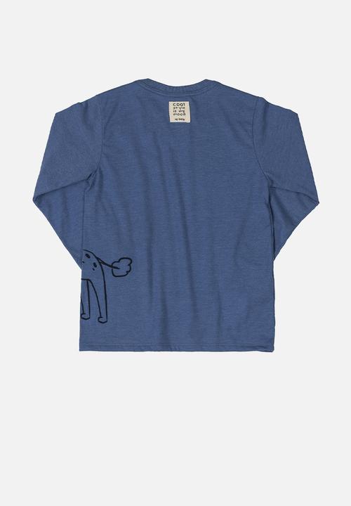 UP Baby - Boys dog tee - dark blue