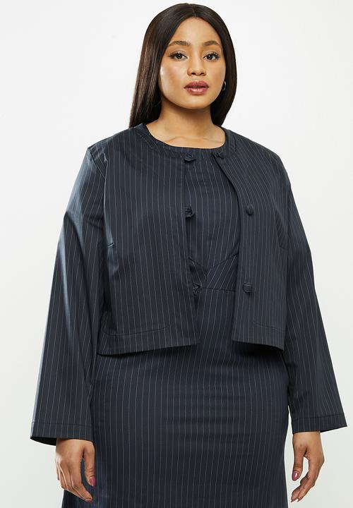 AMANDA LAIRD CHERRY - Plus mhlali dress -  navy & white 