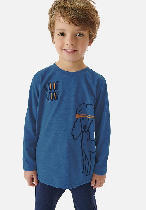 UP Baby - Boys dog tee - dark blue