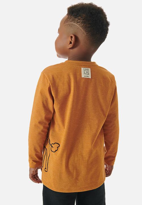 UP Baby - Boys graphic tee  - brown