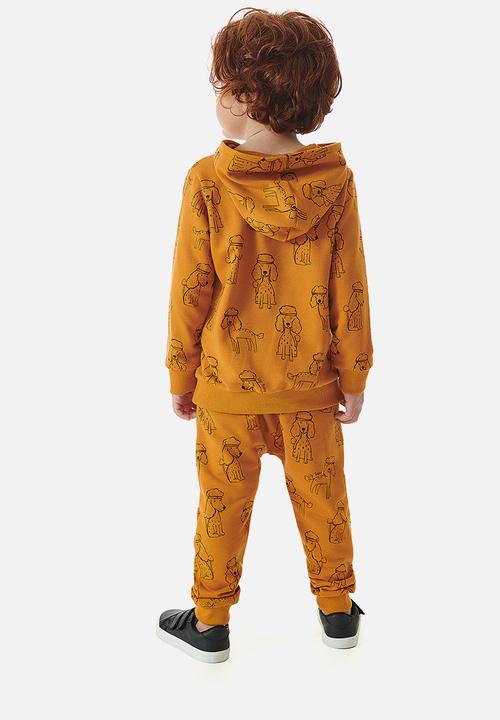 UP Baby - Boys sweatshirts & sweatpants set - dark orange