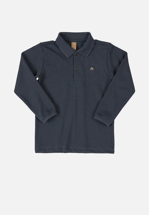 UP Baby - Boys long sleeve golfer - dark blue